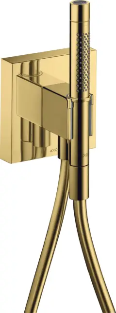 Axor Citterio Душевой гарнитур: лейка 2 вида струи, подключение, шланг, цвет: полированное золото 12626990