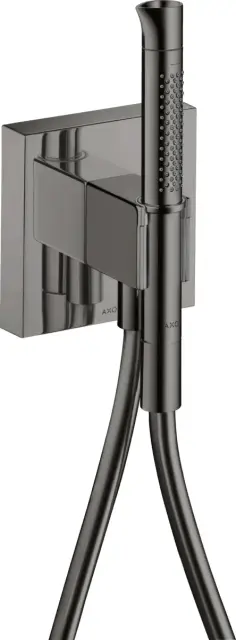 Axor Starck Organic Душевой гарнитур: лейка 2 режима, подключение, цвет: полированный черный хром 12232330