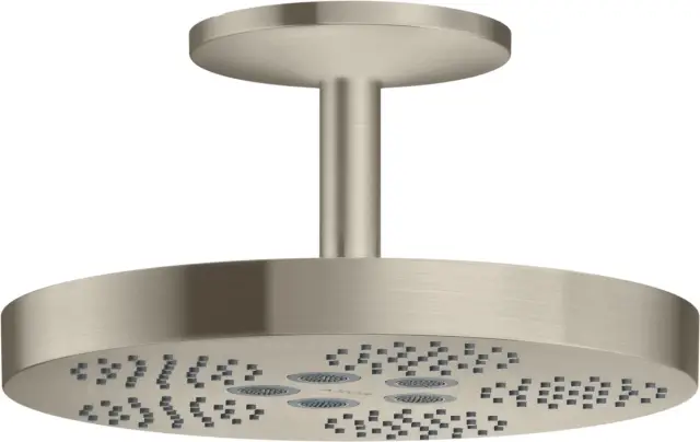 Axor One Верхний душ 28,2 см, 1 вид струи, кронштейн потолочный 12 см, цвет: шлифованный никель 48493820