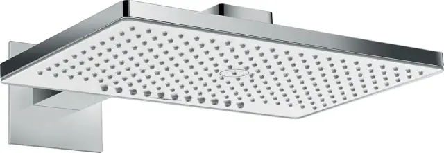 Hansgrohe Rainmaker Select Верхний душ 47x30 EcoSmart, 2jet, кронштейн настенный, цвет:хром/белый 24015400