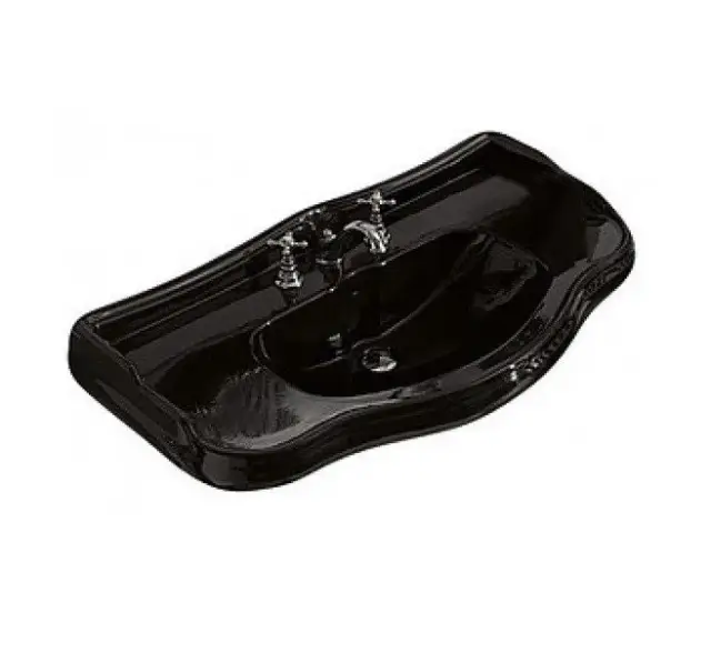 Kerasan Retro Раковина подвесная 100x54,5 см, с 1 отверстием под смеситель, цвет: Nero lucido 105004 nero*1
