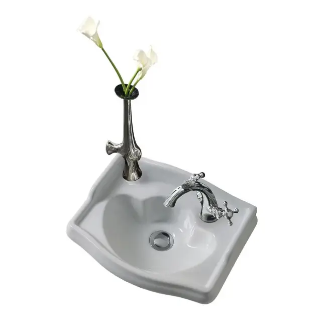 Kerasan Retro Раковина подвесная 41x30 см, с 1 отверстием под смеситель справа, цвет: Bianco 103301*1 dx