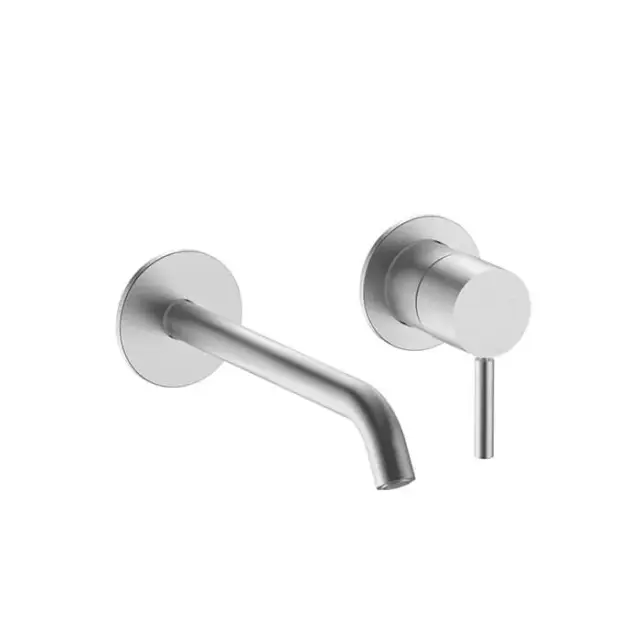 Fantini Nostromo Смеситель из стены для раковины, цвет: матовая натуральная сталь 50 93 G913B