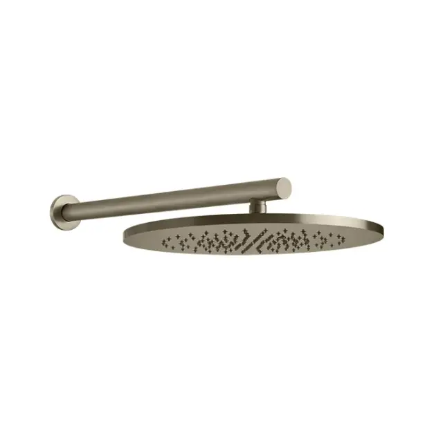 Gessi 316 Bath-Shower Верхний душ 36 см, кронштейн настенный 45 см, цвет: warm bronze brushed PVD 54148#726