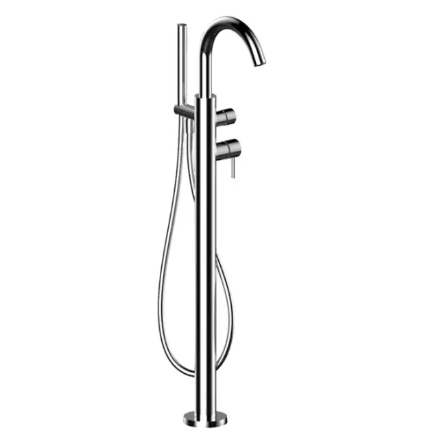 Fantini Nostromo Смеситель для ванны напольный, излив 20,1 см, цвет: Matt Gun Metal PVD 50 P5 E880B