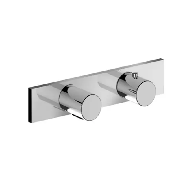 Fantini Milano Термост. встр. смеситель для душа на 2 потока, цвет: матовая натур. сталь 31 93 G872B