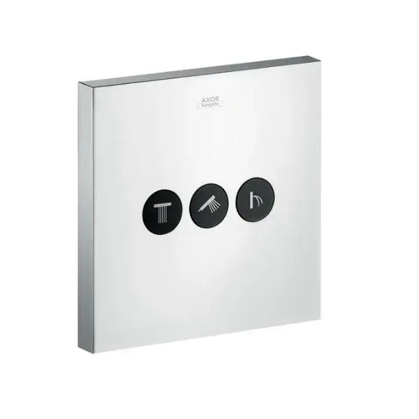 Axor Shower Select Переключатель потоков, 3 потребителя, квадратный, внешняя часть, цвет: хром 36717000