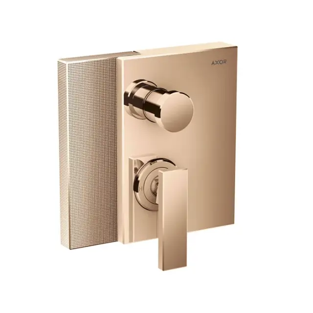 Axor Edge Смеситель для ванны встраиваемый на 2 потребителя, цвет: полированное розовое золото 46421300