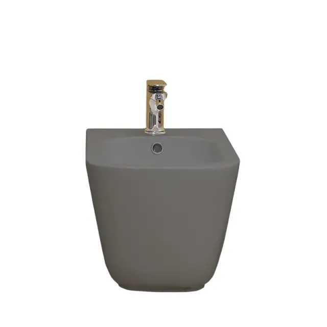 Kerasan Tribeca Биде подвесное 54x35 см, с 1 отвер. под смес., креп. и переливом, цвет: Ferro matt 512589