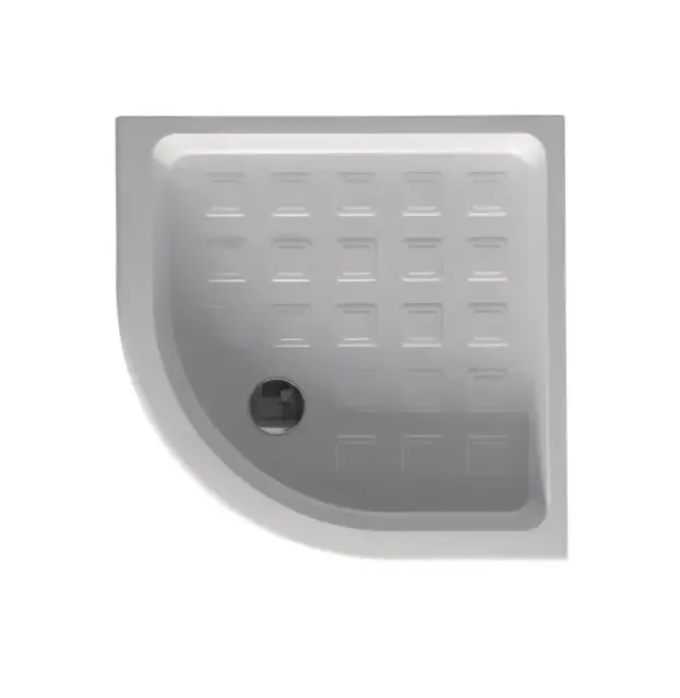 Kerasan Retro Поддон угловой для душа керамический 80x80x20h см, без сифона, слив 9 см, цвет: Bianco 134201