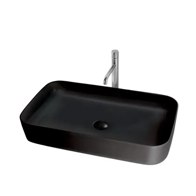 Kerasan Tribeca Раковина чаша 70x43x12h см, без перелива, цвет: Nero matt 460231