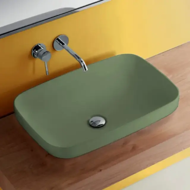 Kerasan Tribeca Раковина встраиваемая сверху/накладная 60х38 см, цвет: Verde matt 514311