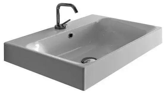 Kerasan Cento Раковина подвесная 80x45 см, с 1 отверстием под смеситель и переливом, цвет: Bianco 353301*1