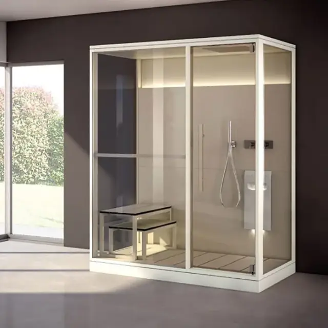 Effegibi Logica H Filo Сауна 214x250h217 см, угловая SX, цвет Stone LO 31 03 0006