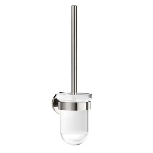 Jorger Exal Ершик для унитаза подвесной, со стеклянной колбой, цвет: платина 632.00.000.066