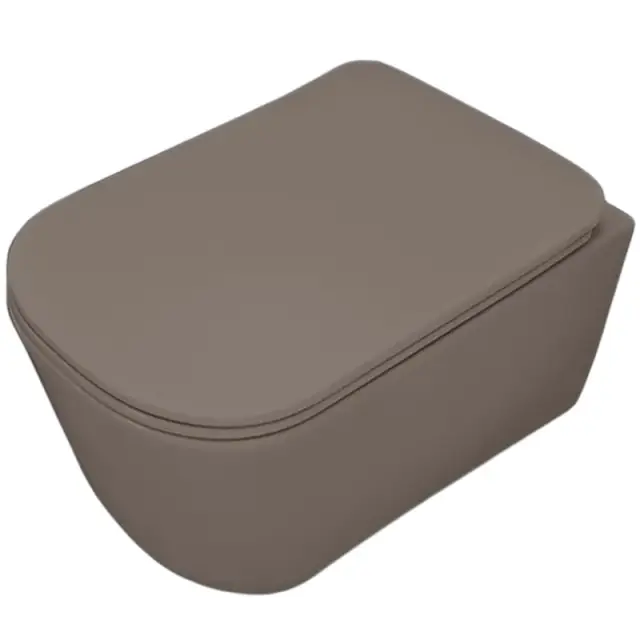 Kerasan Tribeca Унитаз подвесной 54x35 см безободковый, с креплением, без сидения, цвет: Ferro matt 511489