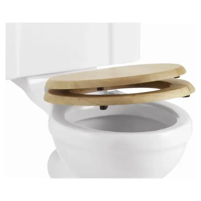 Burlington Classic Крышка-сиденье для унитаза, с микролифтом, петли хром, цвет: золотистый дуб мат. S16