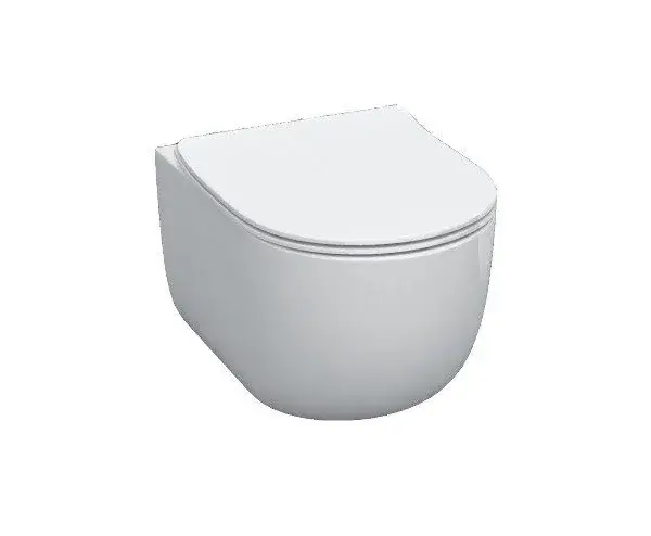 Kerasan Flo Унитаз подвесной 54x37 см безободковый, без сидения, с креплением, цвет: Bianco lucido 311101