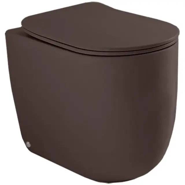 Kerasan Nolita Унитаз приставной 55x35 см безободковый, с крепл., без сиденья, цвет: Borgogna matt 531875