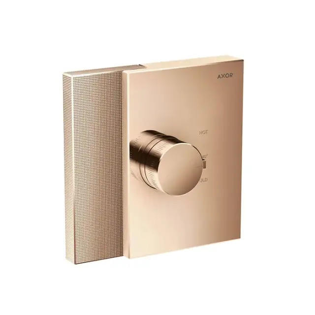 Axor Edge Термостат для душа встраиваемый HighFlow, внешняя часть, цвет: полированное розовое золото 46741300