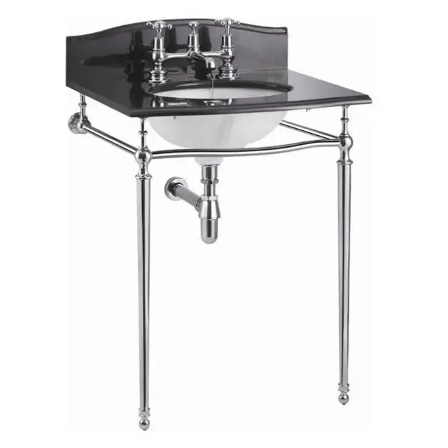 Burlington Georgian Консоль под раковину B15 1TH, напольная 53,8х50,3х78,5h см, цвет: хром глянцевый T49A CHR