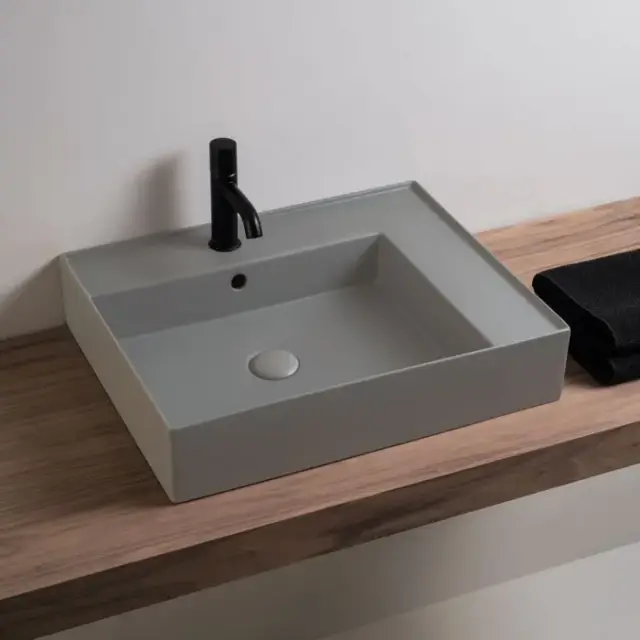 Cielo Enjoy Раковина подвесная 70х48хh12,5 см, цвет: серый EJLA70BR