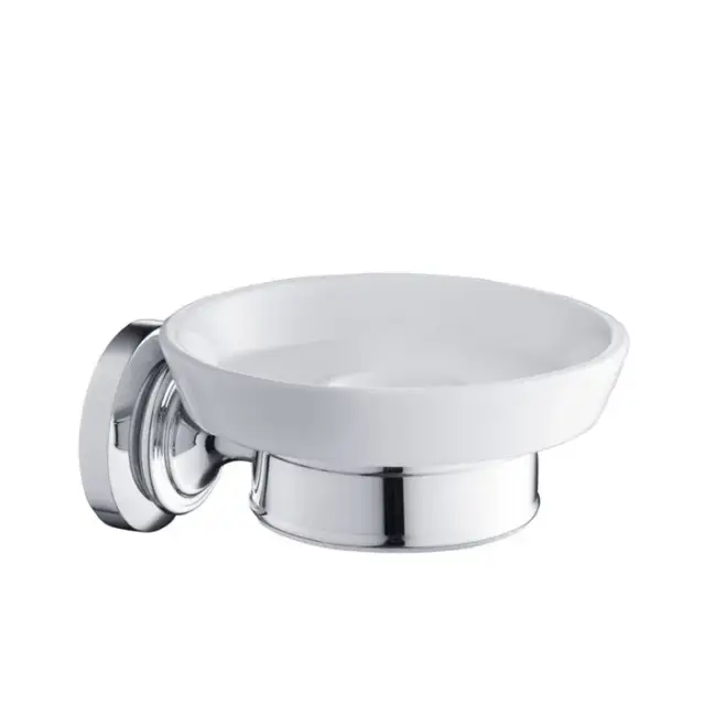 Burlington Savoy Мыльница с керамической чашей, подвесная, цвет: хром глянцевый RA51