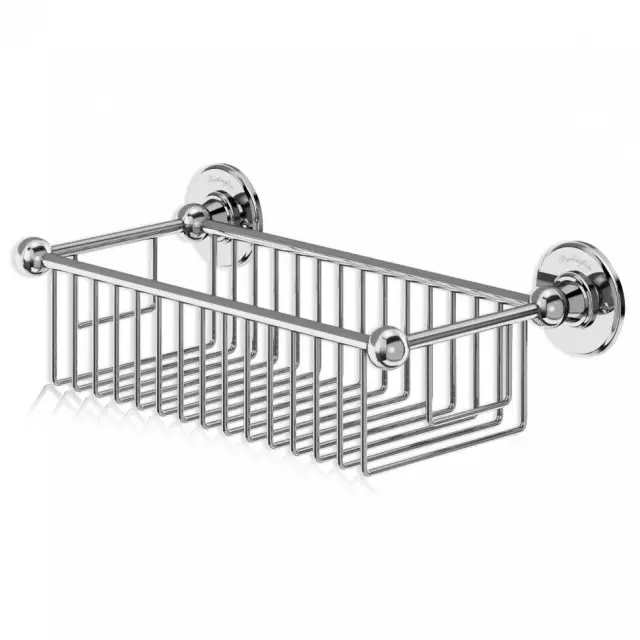 Burlington Classic Полка-корзинка для ванной 33х15,5 см, подвесная, цвет: хром глянцевый A23 CHR