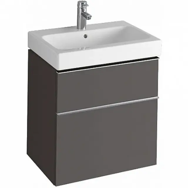 Geberit ICon Тумба 59,5х62х47,7 см, с двумя выдвижными ящ. цвет: темно-серый/мат. покр. 841361000