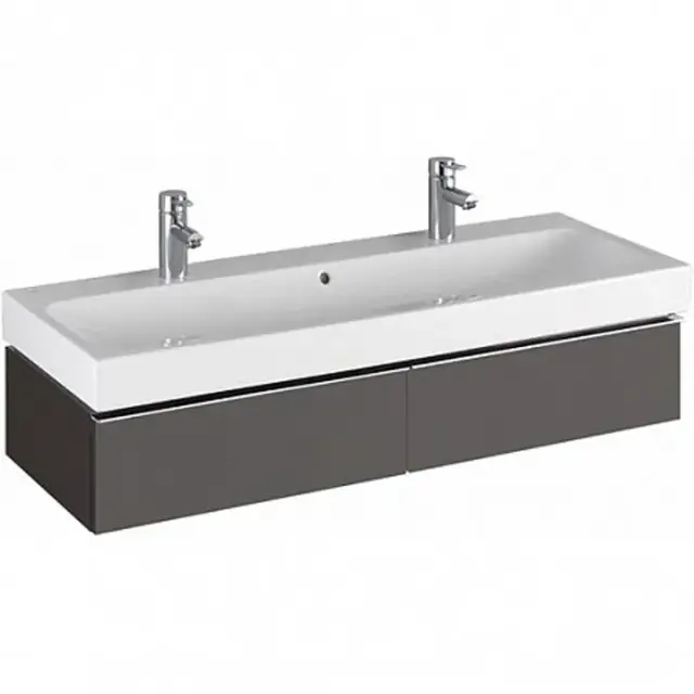 Geberit ICon Тумба 119х24х47,7 см, с двумя выдвижными ящ., цвет: темно-серый/мат. покрытие 841121000