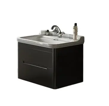 Kerasan Waldorf Тумба под раковину на 80 см, подвесная 74x51x50h см, с 2мя ящ., цвет: Nero matt 925631