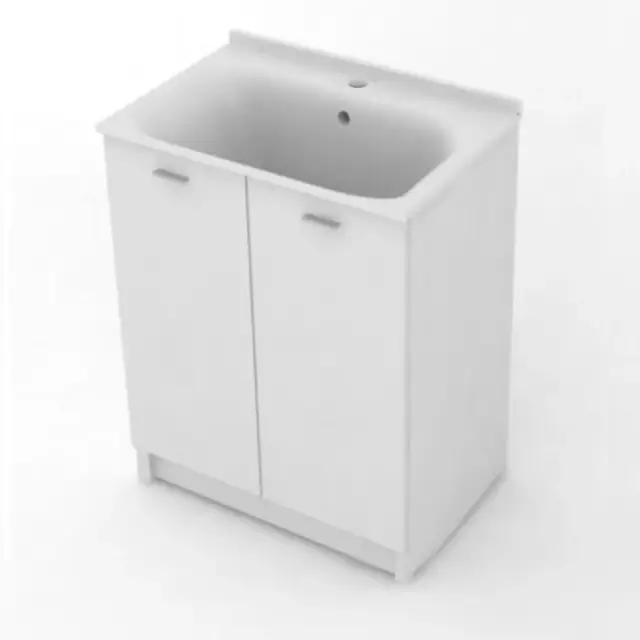 Kerasan Aquadom Тумба для постирочной 60x50x88h см, напольная, с раковиной и сиф., цвет: Bianco matt 9166K3*1