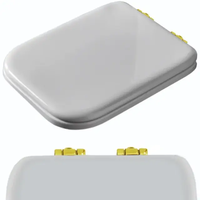 Kerasan Waldorf Крышка-сиденье для унитаза, с микролифтом, крепление золото, цвет: Bianco lucido 418701