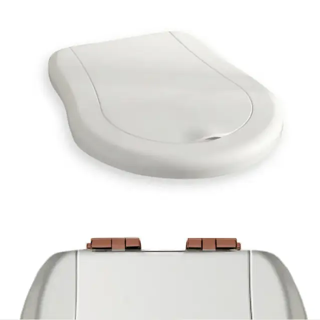 Kerasan Retro Крышка-сиденье для унитаза, с микролифтом, крепление бронза, цвет: Bianco lucido 108401