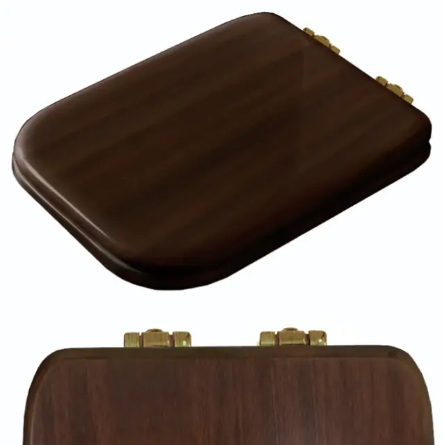 Kerasan Waldorf Крышка-сиденье для унитаза, с микролифтом, крепление бронза, цвет: Noce massello 418640