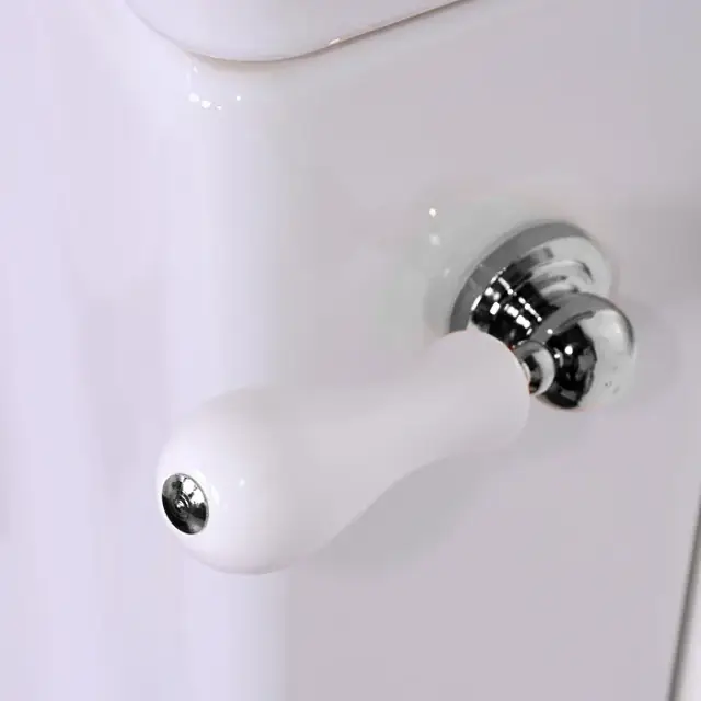 Kerasan Retro Механизм слива для низкого бачка унитаза, с боковой ручкой, без трубы, цвет: Cromo 757090