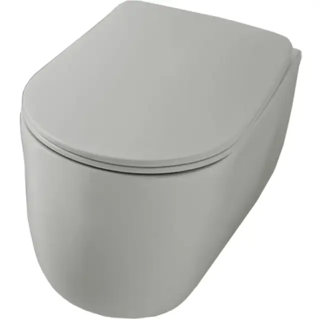 Kerasan Nolita Унитаз подвесной 55x35 см, безободковый, с креплением, цвет: Grigio matt 531459