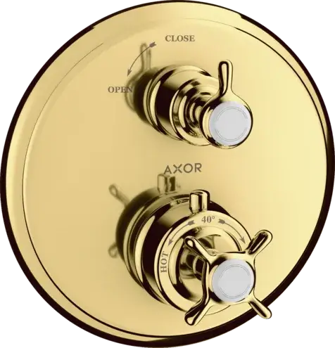 Axor Montreux Термостат для душа встраиваемый, внешняя часть, цвет: полированное золото 16800990