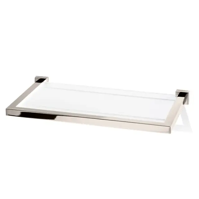 Decor Walther Corner GLA30 Полочка стеклянная 30x16.5 см, цвет никель сатин. 0560834