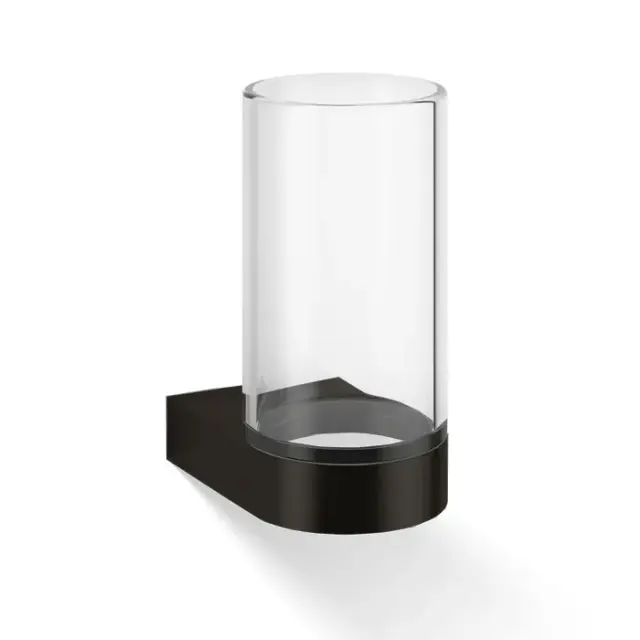 Decor Walther Century WMG Стакан подвесной, прозрачное стекло, цвет черный матовый 0586760