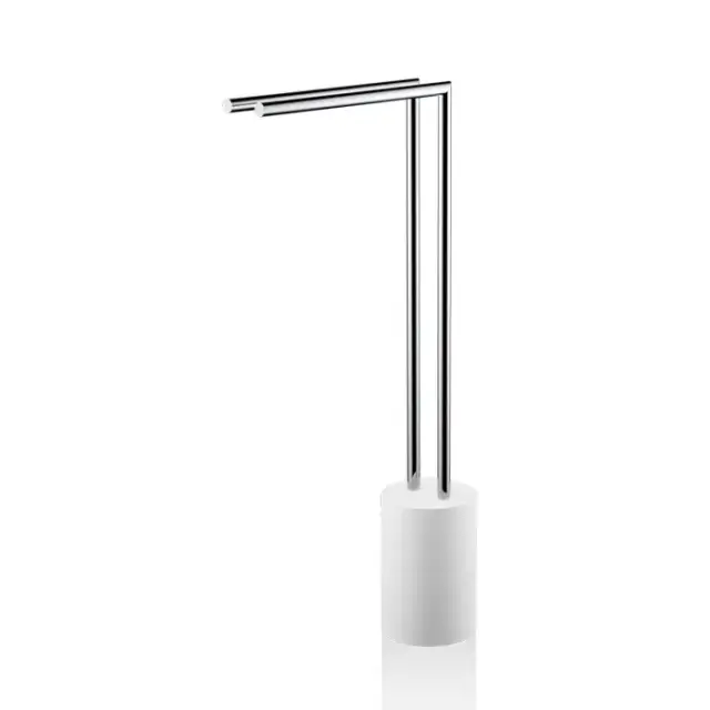 Decor Walther Stone HT2 Стойка-полотенцедержатель 41xh81 см, цвет: белый/хром 0971754