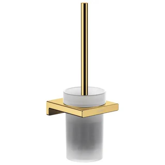 Hansgrohe AddStoris Ершик для унитаза подвесной со стеклянной колбой, цвет: золото 41752990