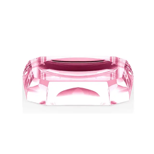 Decor Walther Kristall STS Мыльница со стеклянной чашей, настольная, цвет: розовый 0931661
