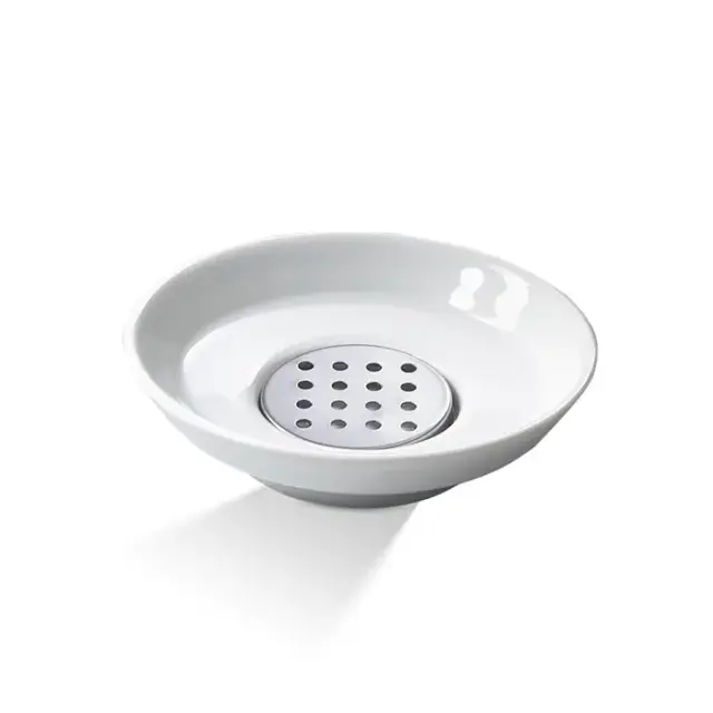 Decor Walther Universal DW 550 Мыльница с керамической чашей, настольная, цвет: сталь 0812700