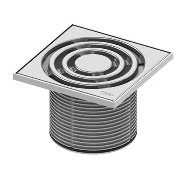 Tece Drainpoint S Декоративная решетка точечного трапа из нерж. стали 15х15 см, цвет: хром матовый 3660003