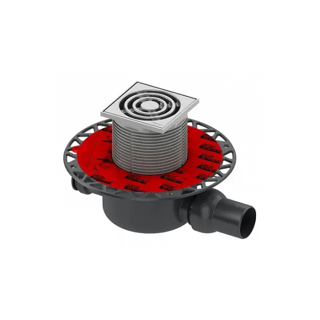 Tece Drainpoint S Трап для душа точечный, универсальный фланец, декор. вставка, цвет: хром матовый 3601200