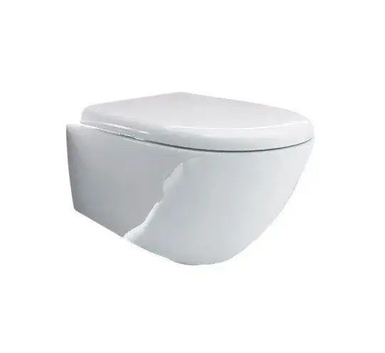 Kerasan Aquatech Унитаз подвесной 55x36,5 см безободковый, без сидения и креп., цвет: Bianco lucido 371401