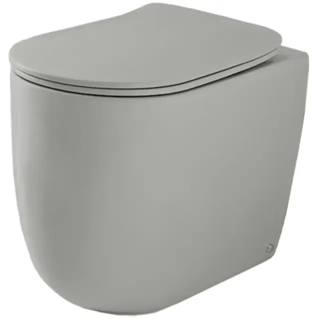 Kerasan Nolita Унитаз приставной 55x35 см безободковый, с креплением, без сиденья, цвет: Grigio matt 531859
