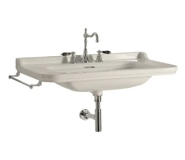 Kerasan Waldorf Раковина подвесная 100x55 см, с 3 отверстием под смеситель и заглушкой, цвет: Bianco 4144K1bi/cr*3