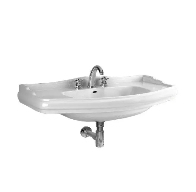 Kerasan Retro Раковина подвесная 100x54,4см, с 3 отверстиями под смеситель и переливом, цвет: Bianco 105001*3